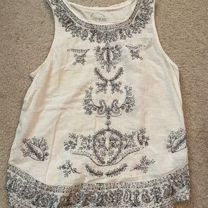 white and dark gray top